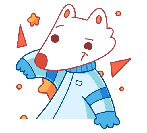😐 Стикер «Белка и Стрелка без надписей» для Telegram