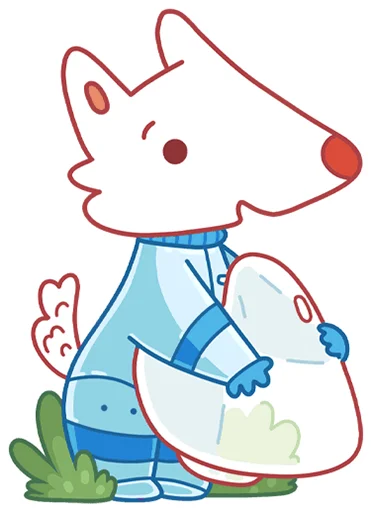 🏡 Стикер «Белка и Стрелка без надписей» для Telegram