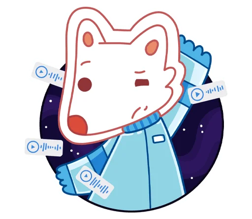🙉 Стикер «Белка и Стрелка без надписей» для Telegram