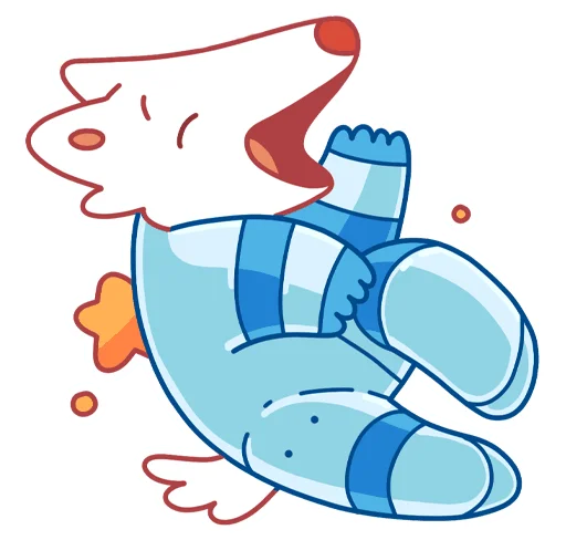 😂 Стикер «Белка и Стрелка без надписей» для Telegram