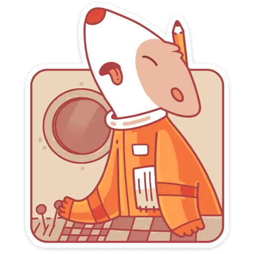 🤪 Стикер «Белка и Стрелка без надписей» для Telegram