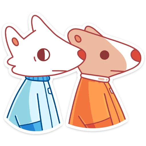 😐 Стикер «Белка и Стрелка без надписей» для Telegram