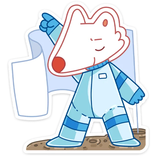 💃 Стикер «Белка и Стрелка без надписей» для Telegram