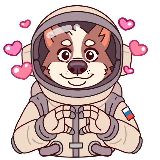 ⭐ Стикер «Белка и Стрелка» для Telegram