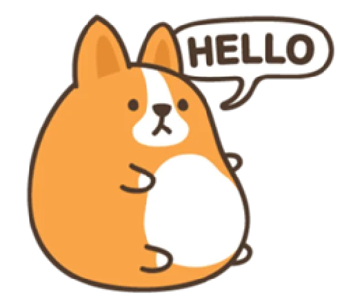 Стикерпак belly corgi для Telegram
