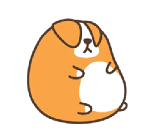 🙁 Стикер «belly corgi» для Telegram