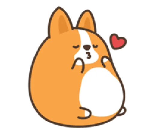 😘 Стикер «belly corgi» для Telegram