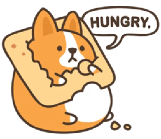 🤤 Стикер «belly corgi» для Telegram