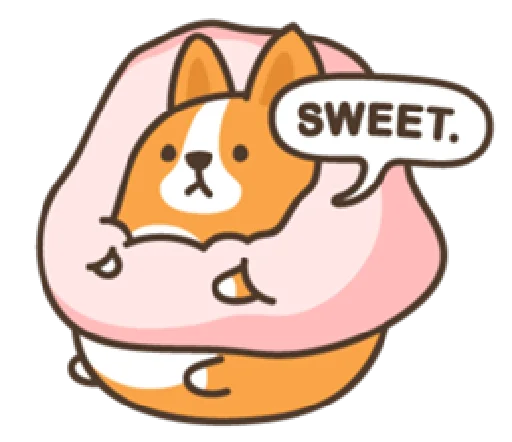 ☺️ Стикер «belly corgi» для Telegram