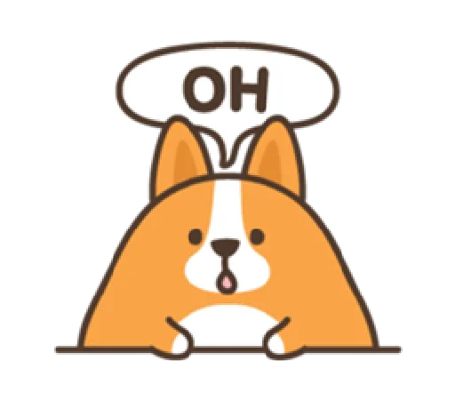 😮 Стикер «belly corgi» для Telegram