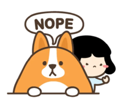 👎 Стикер «belly corgi» для Telegram