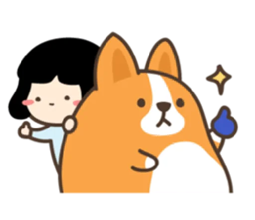 👍 Стикер «belly corgi» для Telegram