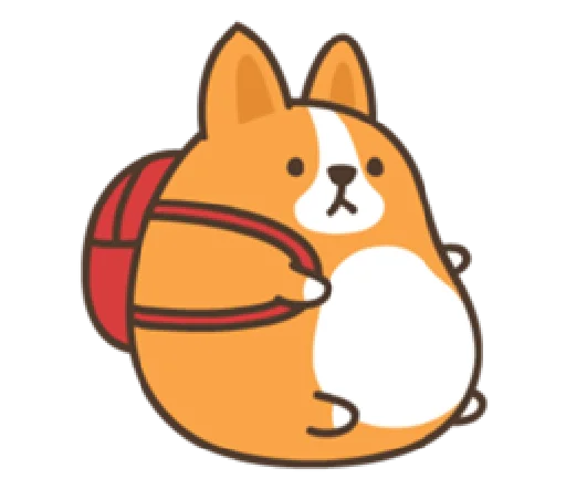 🎒 Стикер «belly corgi» для Telegram