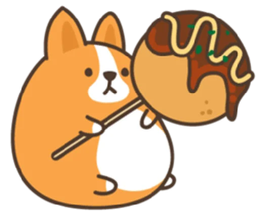 😋 Стикер «belly corgi» для Telegram