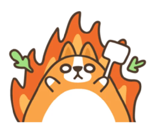 😡 Стикер «belly corgi» для Telegram