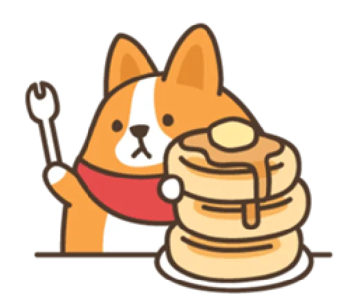 🥞 Стикер «belly corgi» для Telegram