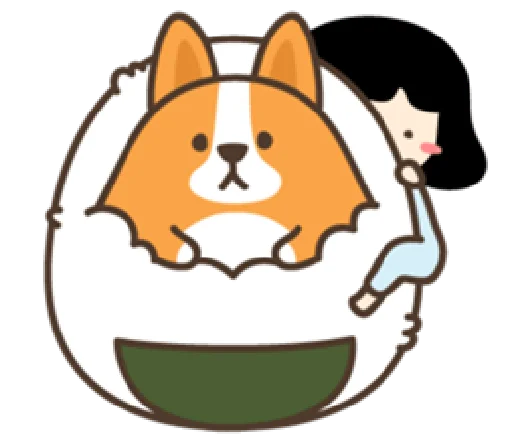 😶 Стикер «belly corgi» для Telegram