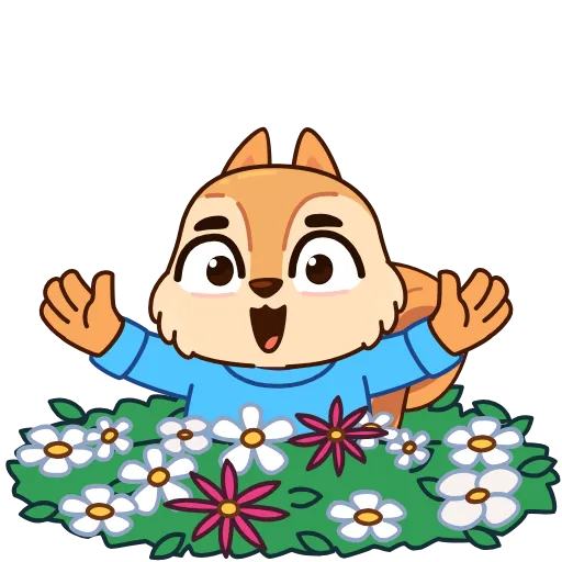 🤩 Стикер «Белочка» для Telegram