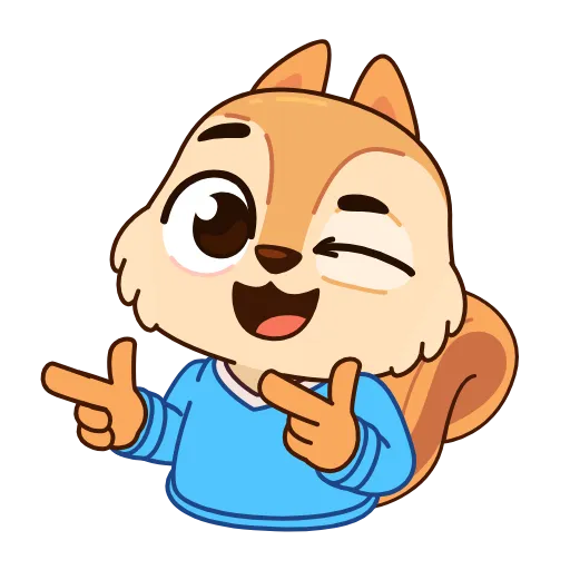 🤩 Стикер «Белочка» для Telegram