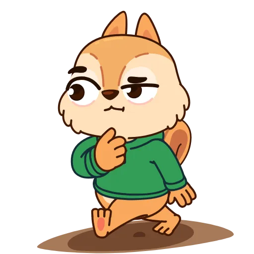 🤩 Стикер «Белочка» для Telegram