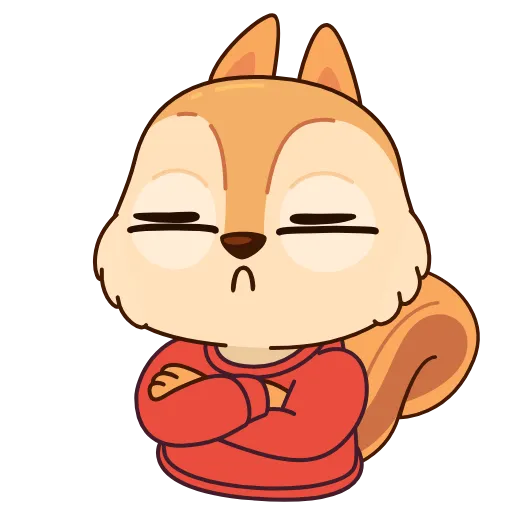 🤩 Стикер «Белочка» для Telegram