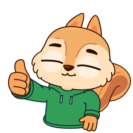🤩 Стикер «Белочка» для Telegram