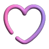 💜 Эмодзи «валентинка 3д» для Telegram