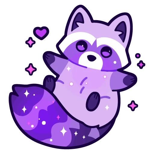🦝 Стикер «валентинка» для Telegram