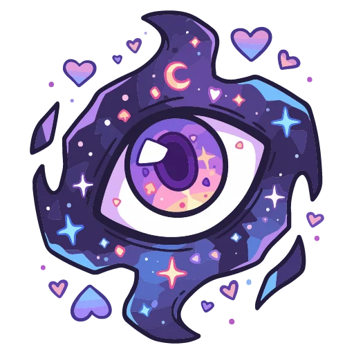 👁 Стикер «валентинка» для Telegram
