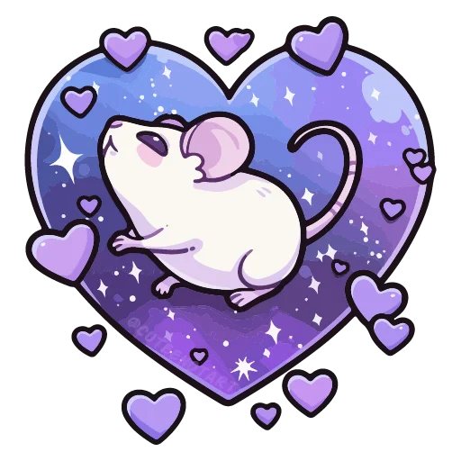 🐭 Стикер «валентинка» для Telegram