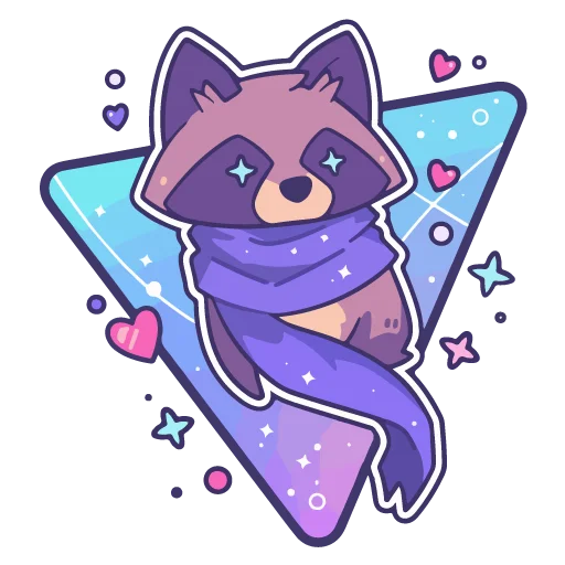 🦝 Стикер «валентинка» для Telegram