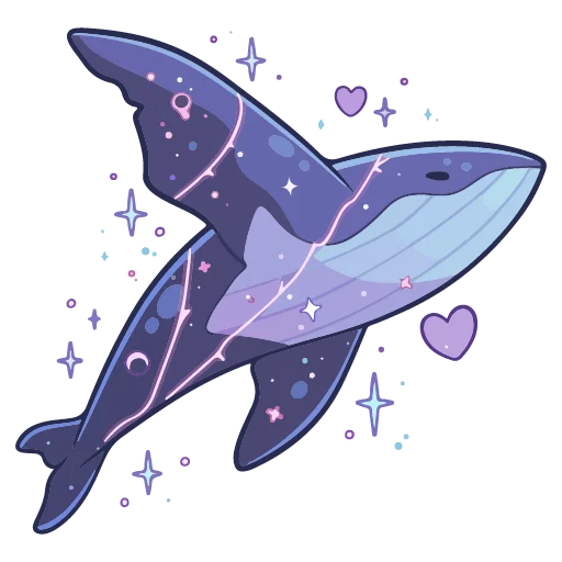 🐋 Стикер «валентинка» для Telegram