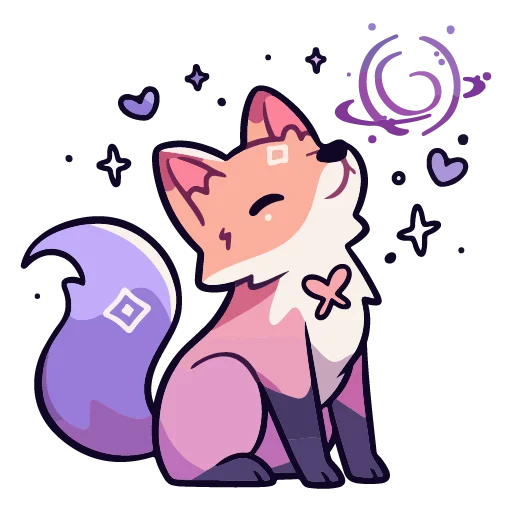 🦊 Стикер «валентинка» для Telegram