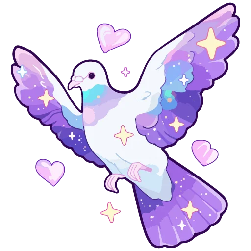 🐦 Стикер «валентинка» для Telegram