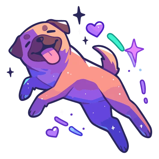 🐶 Стикер «валентинка» для Telegram