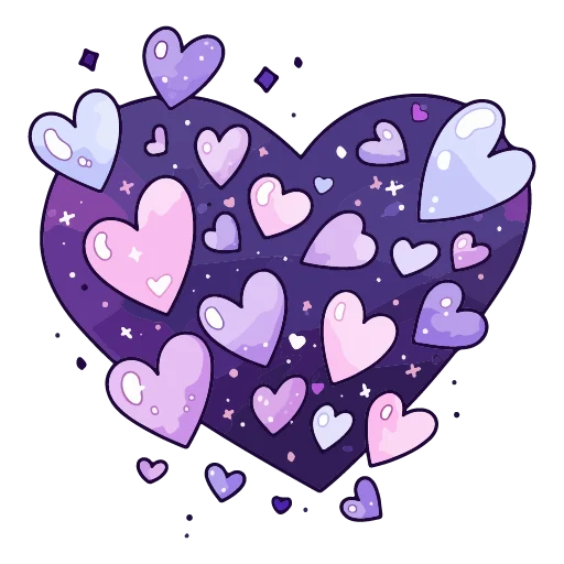 💜 Стикер «валентинка» для Telegram