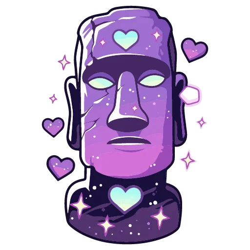🗿 Стикер «валентинка» для Telegram
