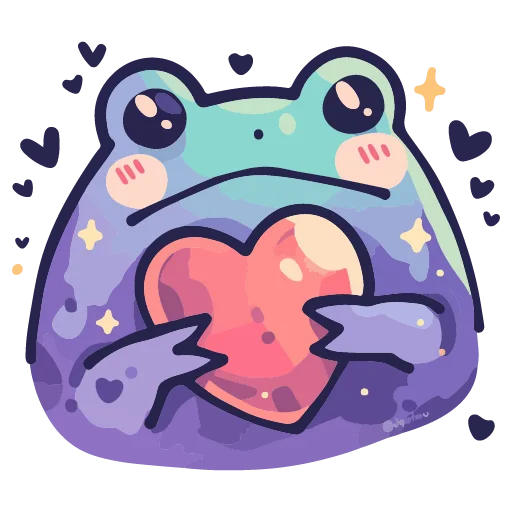 🐸 Стикер «валентинка» для Telegram