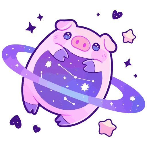 🐷 Стикер «валентинка» для Telegram