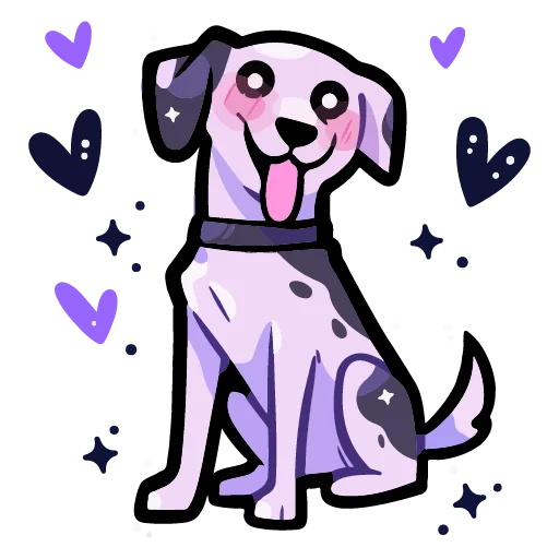 🐶 Стикер «валентинка» для Telegram