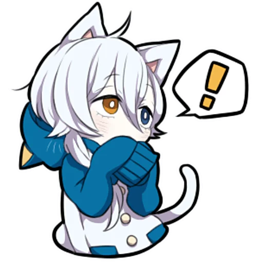 😃 Стикер «Белый котёнок ч.1» для Telegram