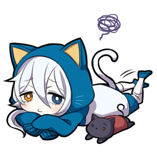 😊 Стикер «Белый котёнок ч.1» для Telegram