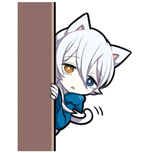 😳 Стикер «Белый котёнок ч.1» для Telegram