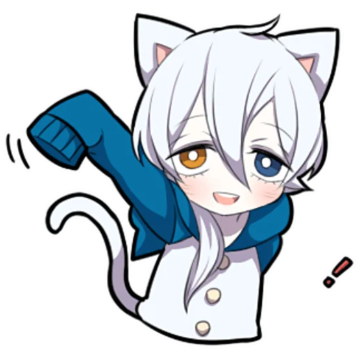 😀 Стикер «Белый котёнок ч.1» для Telegram