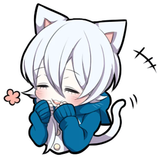 😊 Стикер «Белый котёнок ч.1» для Telegram