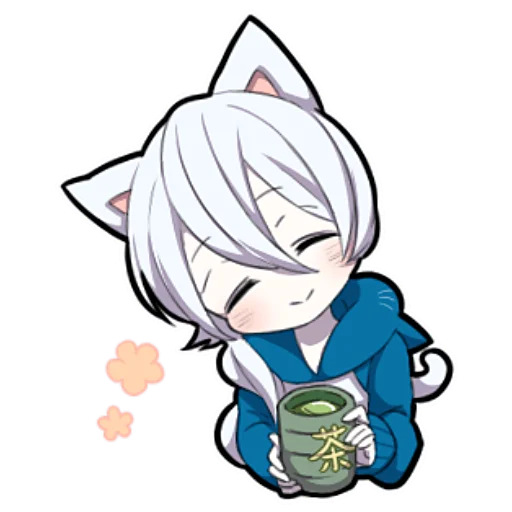 ☺️ Стикер «Белый котёнок ч.1» для Telegram
