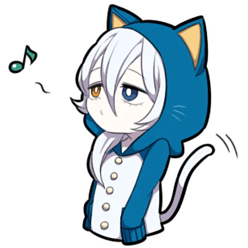 😏 Стикер «Белый котёнок ч.1» для Telegram