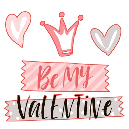 👑 Стикер «Be My Valentine» для Telegram