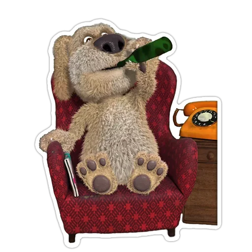 🍾 Стикер «Benthedog» для Telegram