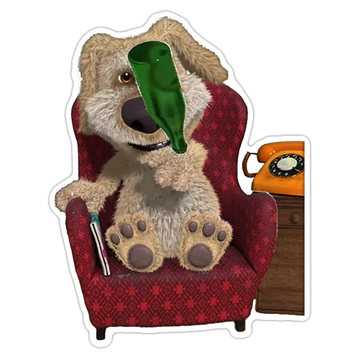 🍾 Стикер «Benthedog» для Telegram